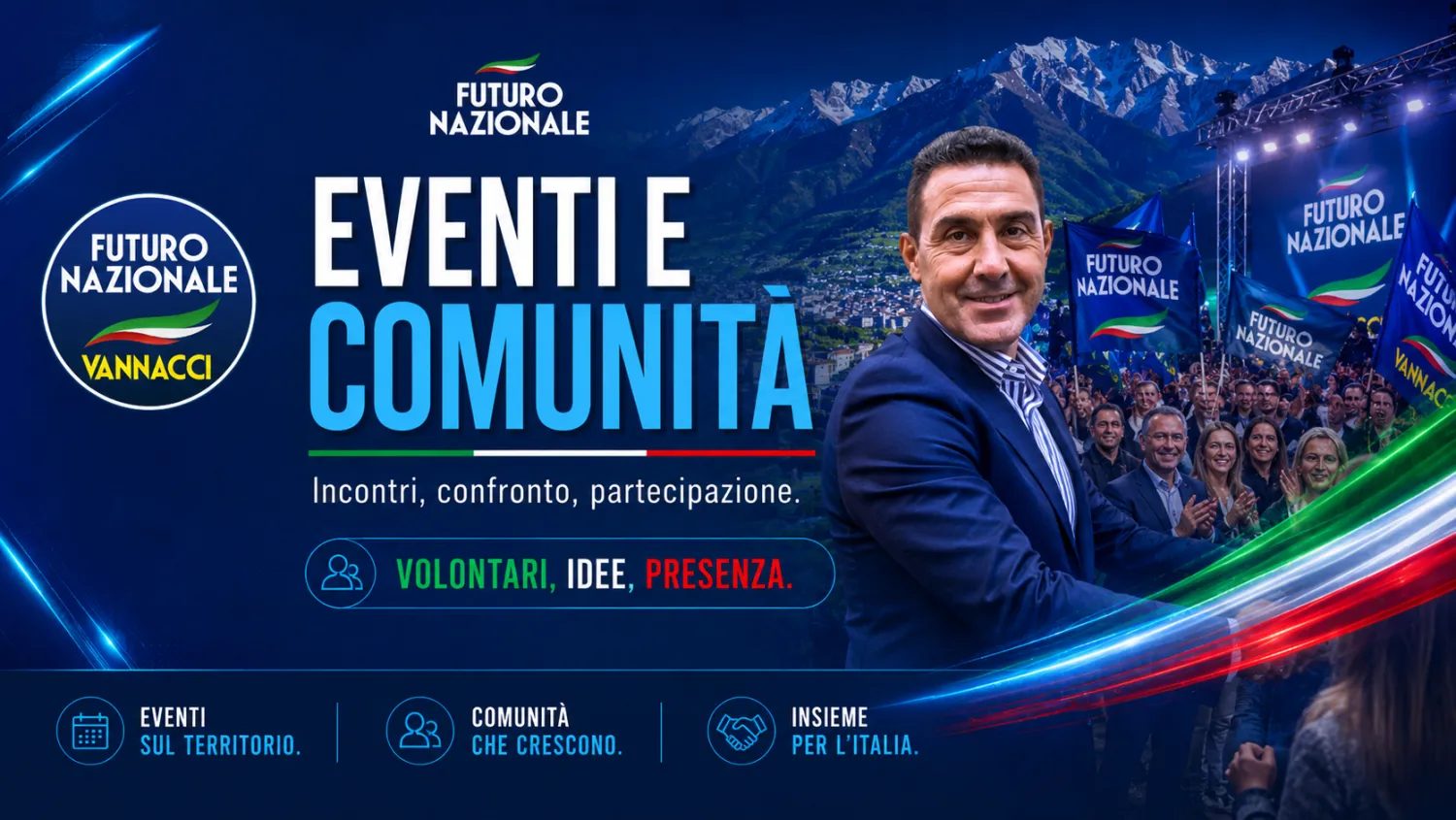Visual Eventi e comunità con Roberto Vannacci e pubblico